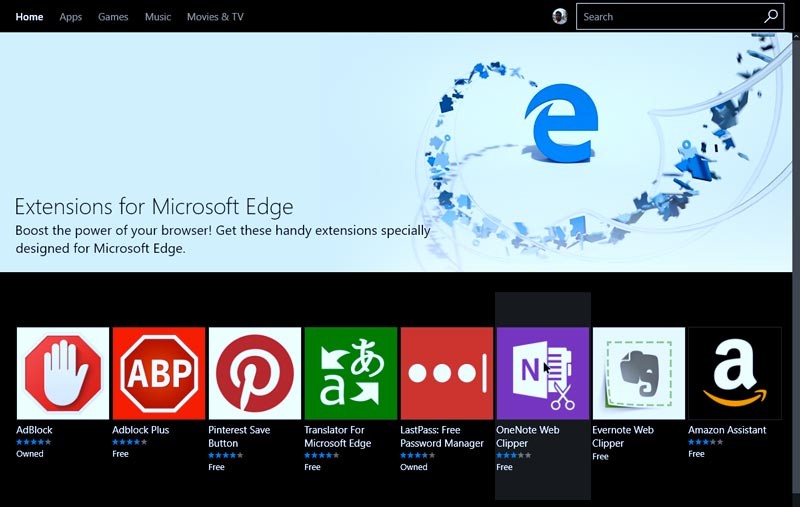 Microsoft Edge 브라우저에서 확장 프로그램을 설치하는 방법 