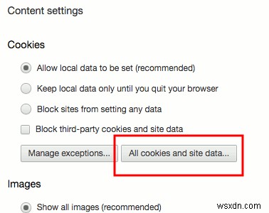 Chrome에서 사이트별 쿠키를 삭제하는 방법 