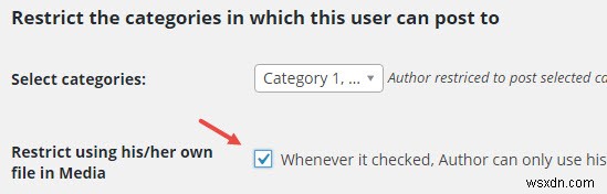 WordPress의 카테고리에 대한 작성자 액세스 제한 