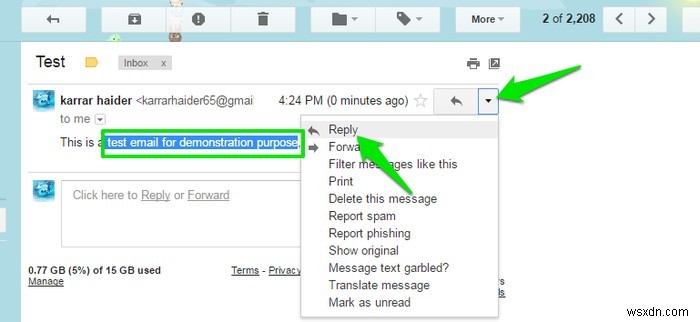 Gmail에서 특정 문구에만 회신하는 방법 
