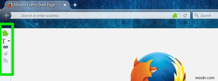 Firefox 아이콘 표시줄을 쉽게 복원 