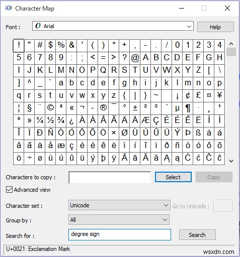 Microsoft Word에서 도 기호를 삽입하는 방법