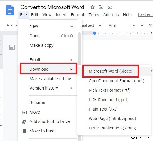 Google 문서를 Microsoft Word로 변환하는 방법(또는 그 반대로)