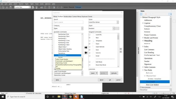 집중적인 글쓰기를 위해 LibreOffice에서 맞춤형 도구 모음을 만드는 방법