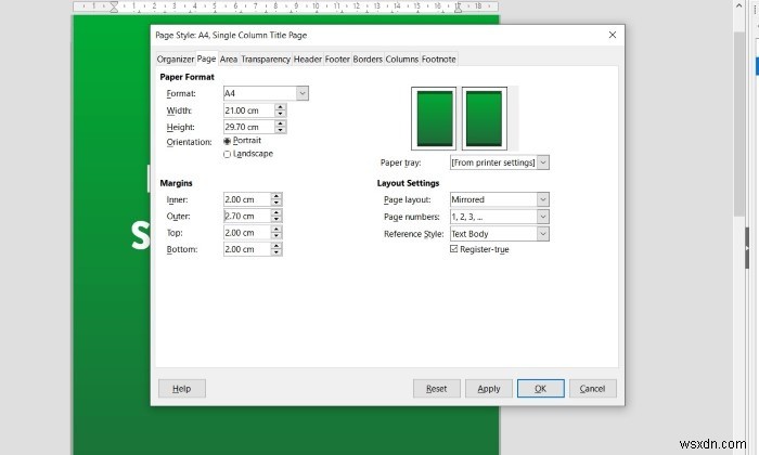 LibreOffice에서 페이지 스타일을 사용하여 더 나은 문서를 만드는 방법 