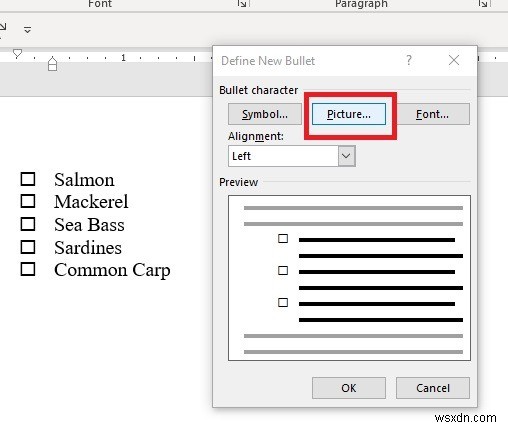 Microsoft Word에서 확인 표시 및 사각 글머리 기호를 추가하는 방법 