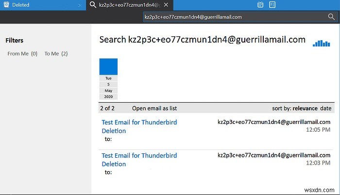 Thunderbird의 휴지통 폴더에서 이메일을 검색하는 방법