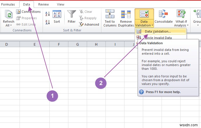 Microsoft Excel에서 드롭다운 목록을 만드는 방법 