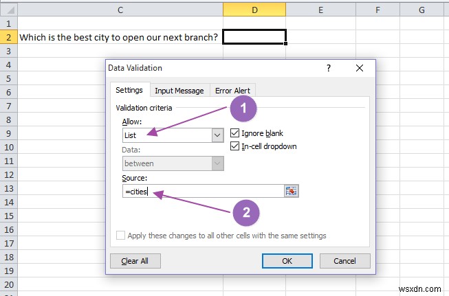 Microsoft Excel에서 드롭다운 목록을 만드는 방법 