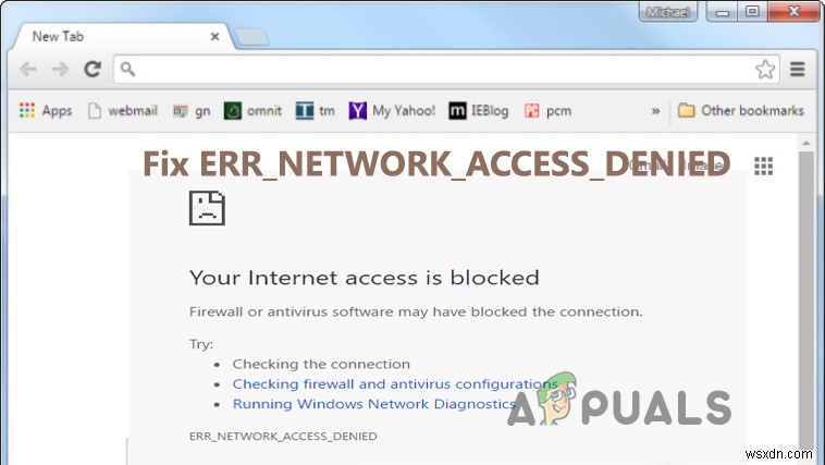 Chrome에서  ERR_NETWORK_ACCESS_DENIED 를 수정하는 방법은 무엇입니까? 