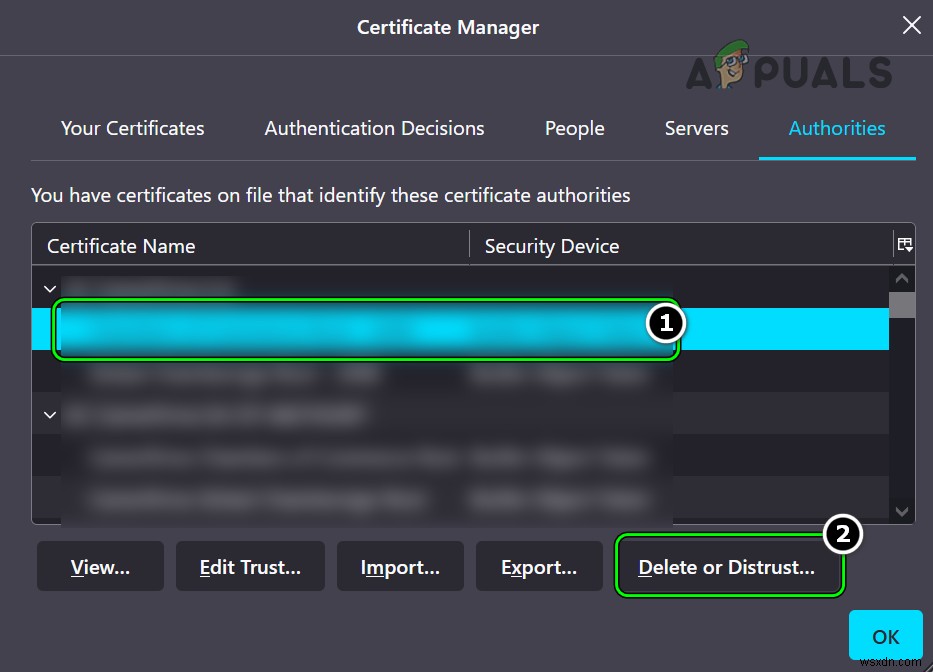 수정:브라우저의  Sec_Error_Reused_Issuer_And_Serial 경고  오류 