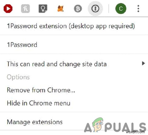 1Password Chrome 확장 프로그램이 작동하지 않음 [해결됨] 