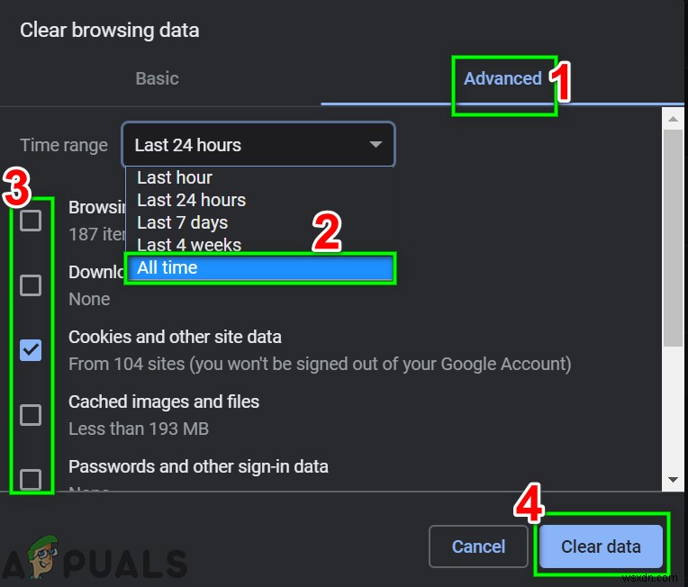 수정:Chrome이 유해한 소프트웨어를 검색하는 동안 검색 실패 오류 