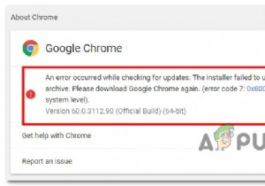 Chrome 업데이트 오류 0x80040902를 수정하는 방법 