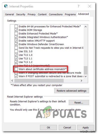 수정:Internet Explorer 또는 Edge의 DLG_FLAGS_SEC_CERT_DATE_INVALID 