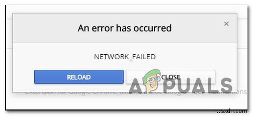 Google 크롬 웹 스토어 NETWORK_FAILED 수정 