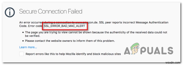 Firefox 오류  SSL_Error_Bad_Mac_Alert 를 해결하는 방법? 