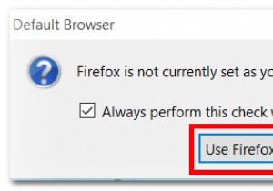 수정:Windows 10에서 Firefox를 기본 브라우저로 설정할 수 없음 