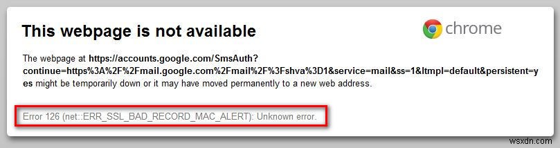 수정:ERR_SSL_BAD_RECORD_MAC_ALERT 