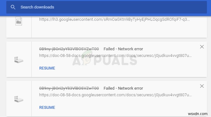 Chrome에서 다운로드할 때  실패 - 네트워크 오류 를 수정하는 방법 