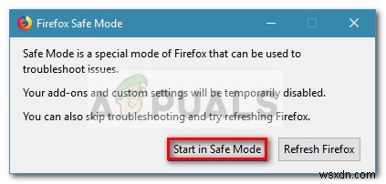 수정:Firefox가 응답하지 않음 