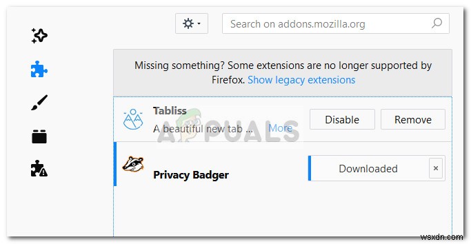 수정:Firefox가 응답하지 않음 