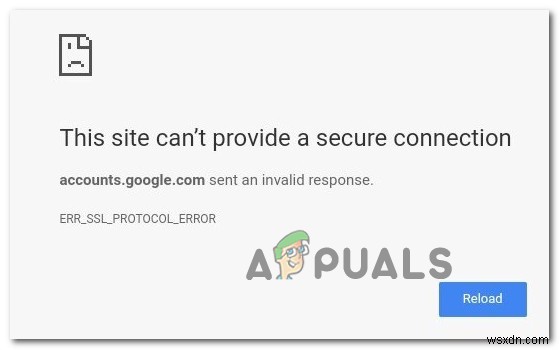 Google 크롬에서  ERR_SSL_Protocol_Error 를 수정하는 방법은 무엇입니까? 