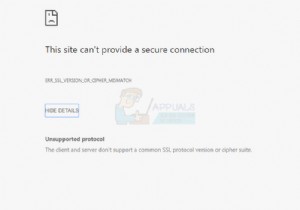 수정:ERR_SSL_VERSION_OR_CIPHER_MISMATCH 