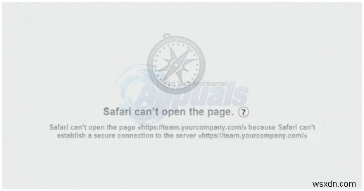 Fix:Safari가 서버에 보안 연결을 설정할 수 없음