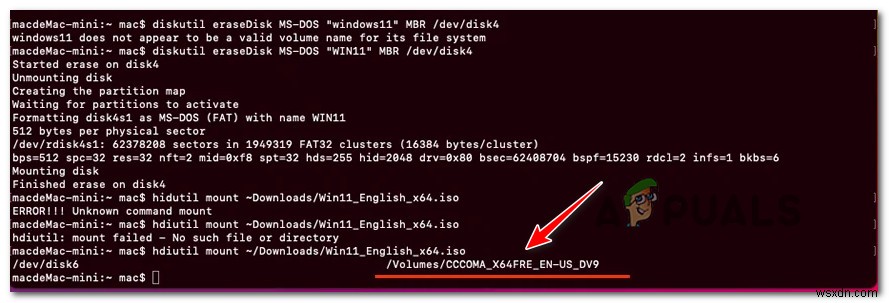 MAC에서 부팅 가능한 Windows 11 USB 설치 프로그램을 만드는 방법은 무엇입니까? 
