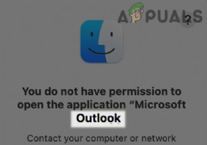 해결 방법: macOS에서  응용 프로그램 Microsoft Outlook을 열 수 있는 권한이 없습니다  오류