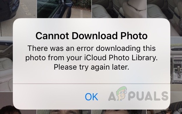 [FIX] iCloud 라이브러리에서 이 사진을 다운로드하는 중 오류 발생 
