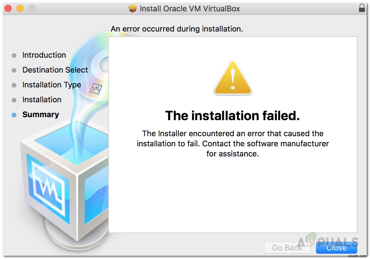 [FIX] VirtualBox Mac에서 설치 실패 