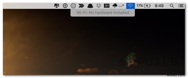 [FIX] Mac WiFi:하드웨어가 설치되지 않음 
