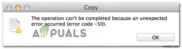 Mac 오류 코드 -50을 수정하는 방법 