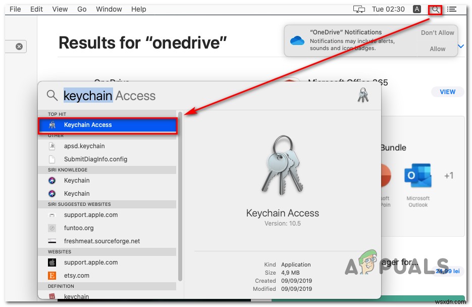 Mac용 OneDrive에서 이미 이 계정을 동기화 중입니다. 