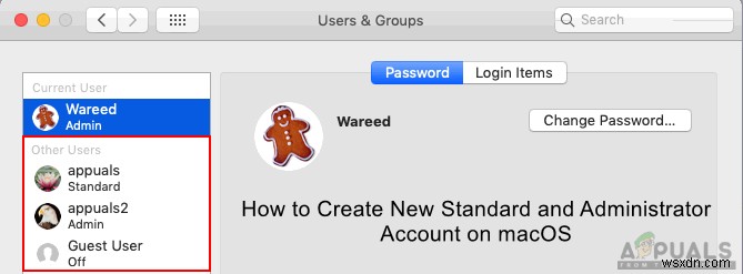 macOS에서 새 표준 및 관리자 계정을 만드는 방법 