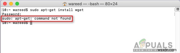 macOS에서  sudo apt-get 명령을 찾을 수 없음 을 수정하는 방법 