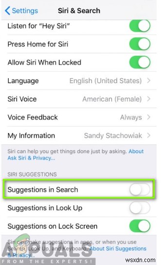 사전 예방적 Siri 제안을 비활성화하는 방법 