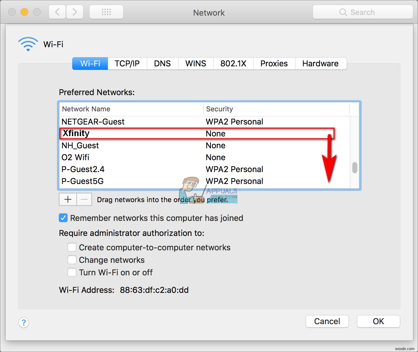 Mac에서 Xfinity Wi-Fi를 비활성화하는 방법