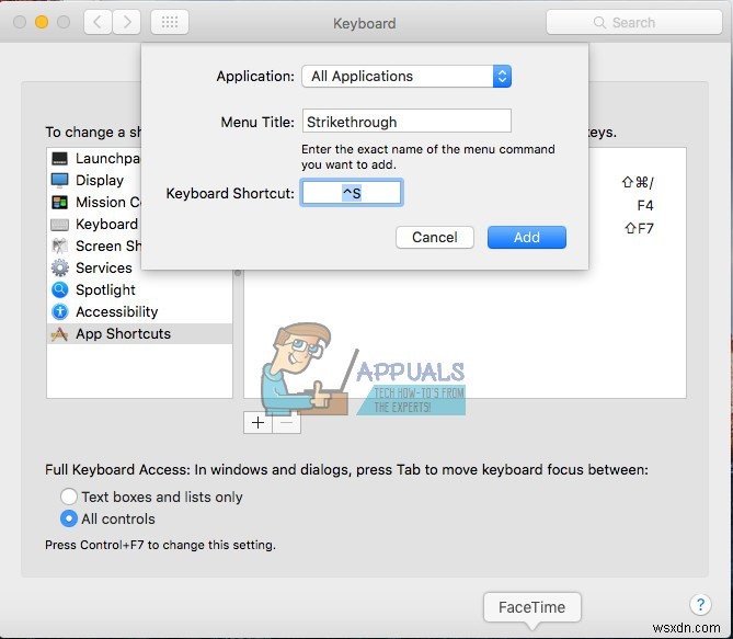 Mac에서 키보드 단축키를 사용하여 취소선을 지우는 방법