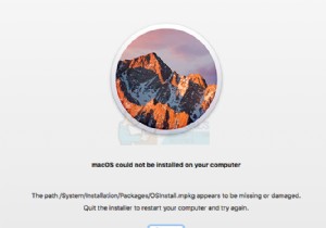 수정:/System/Installation/Packages/OSInstall.mpkg 경로가 없거나 손상된 것으로 보입니다. 