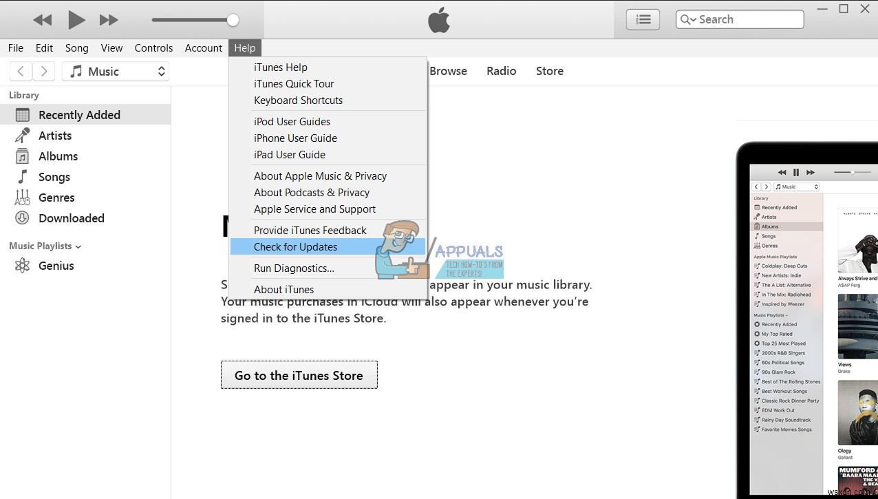  iTunes가 이 iPhone에 연결할 수 없음 을 수정하는 방법 값이 누락되었습니다.