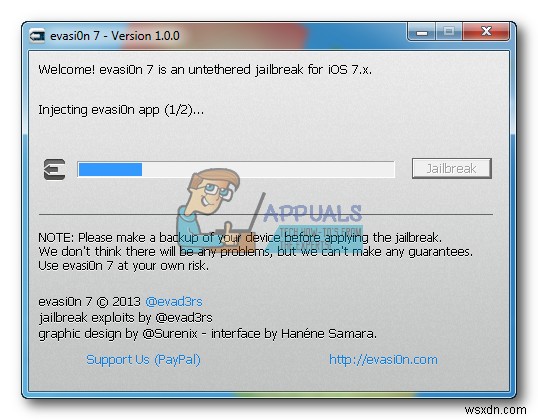 Evasi0n을 사용하여 iOS 7에서 iPhone 4, 4s, 5, 5c, 5s를 탈옥하는 방법(Windows 방법) 