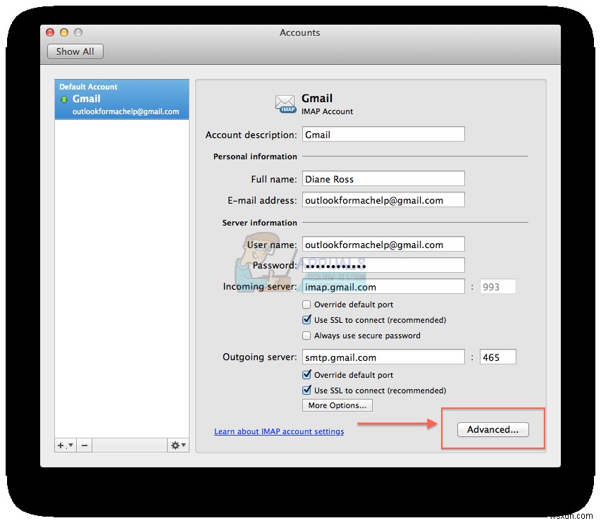 FIX:Outlook 오류 1025 Mac용 Gmail의  잘못된 사서함 이름 