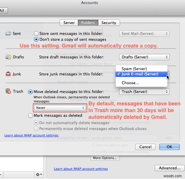FIX:Outlook 오류 1025 Mac용 Gmail의  잘못된 사서함 이름 