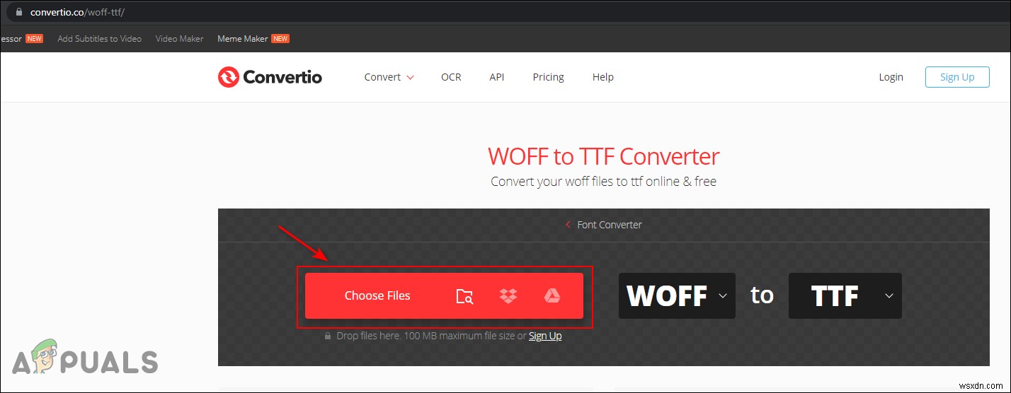 WOFF를 TTF로 변환하는 방법? 