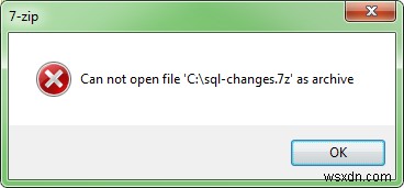보관 파일을 열 때  7zip이 파일을 보관 파일로 열 수 없음  오류를 수정하는 방법 