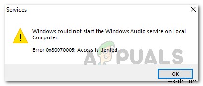 Windows를 수정하는 방법 로컬 컴퓨터에서 Windows 오디오 서비스를 시작할 수 없습니까? 