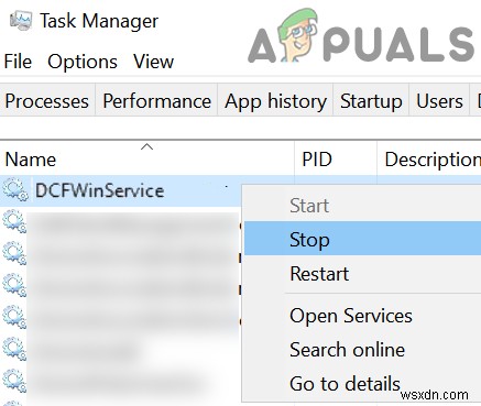 Windows에서  DCFWinService  높은 CPU 사용량을 수정하는 방법 